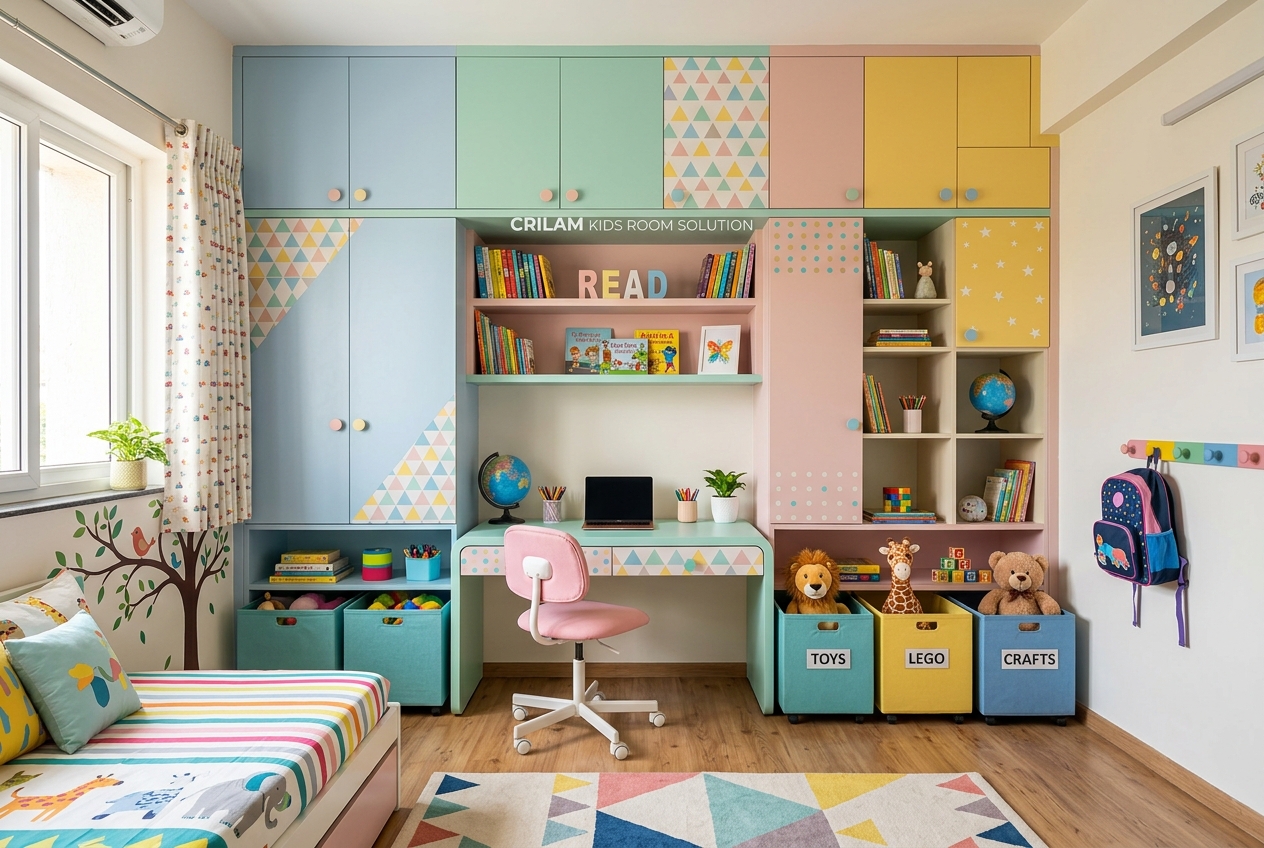 Kids Room Storage Wall