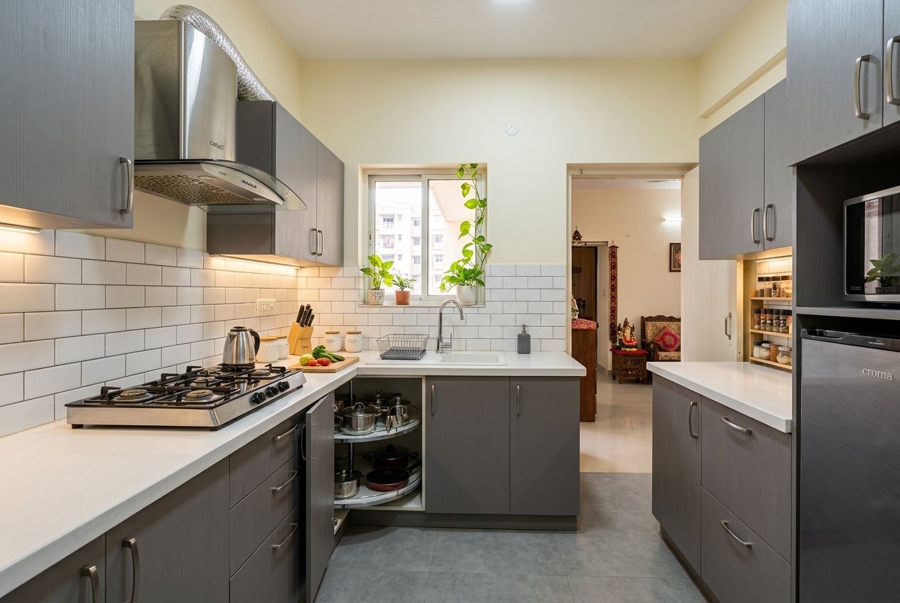 Budget-Friendly L-Shape Kitchen