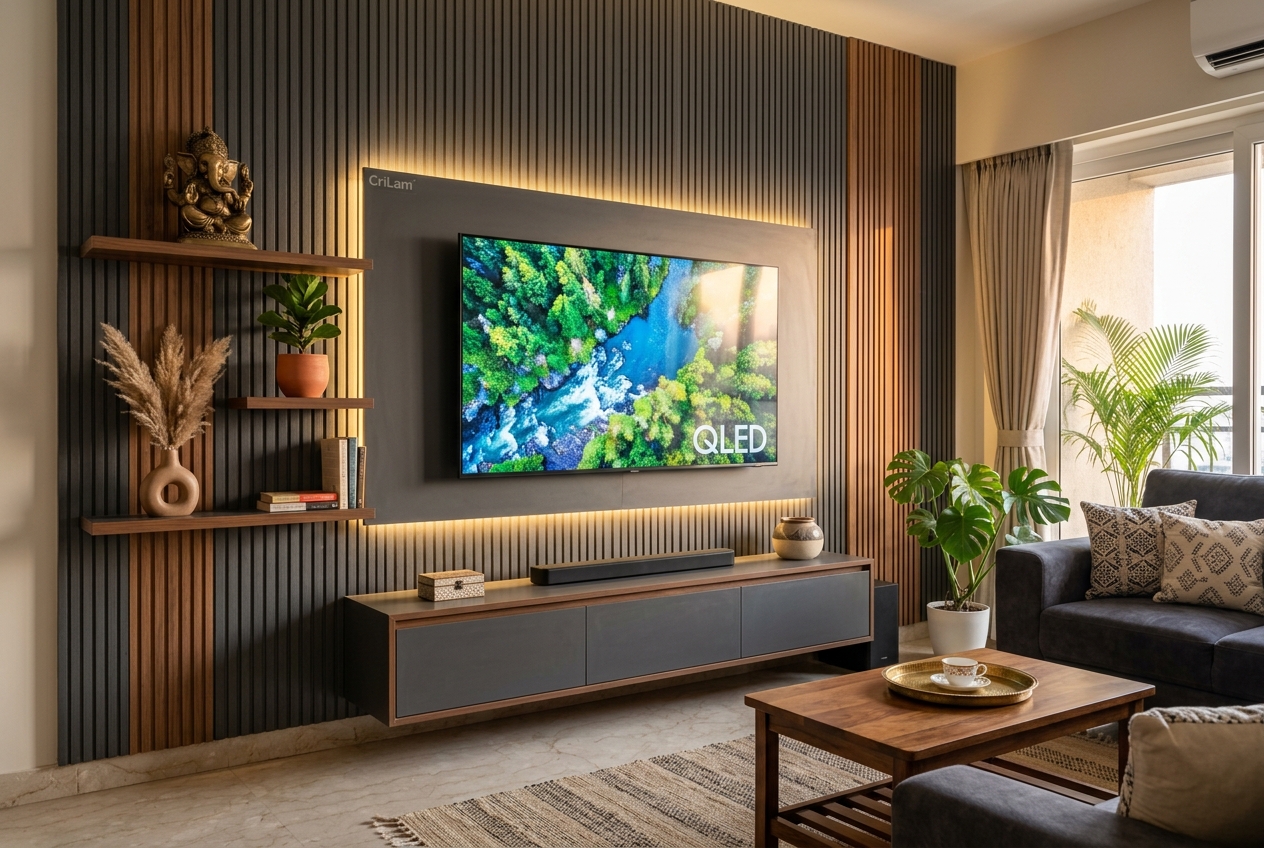 TV Unit with Wall Panels