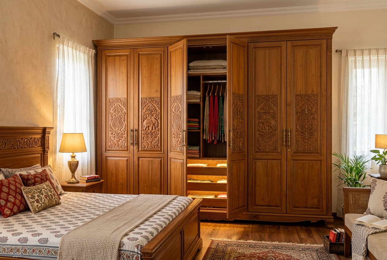 Traditional Carved Wardrobe