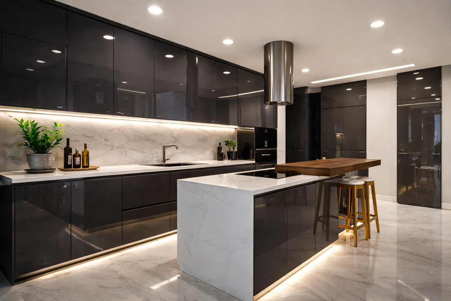 Acrylic laminated boards for modular kitchen